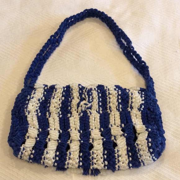 Hand Made Macrame Small Bag - Picture 2 of 7